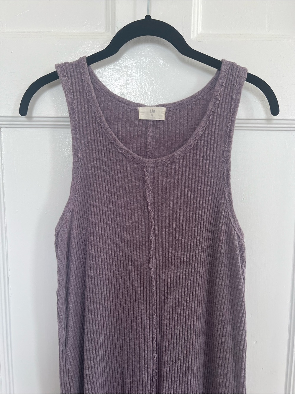 T.La Sleeveless Ribbed Maxi Dress - Mauve